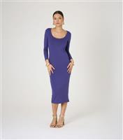 Women's Blue Square Neck Midi Dress WKNDGIRL New Look