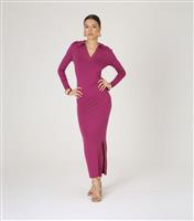 Women's Purple Polo Collar Long Sleeve Maxi Dress WKNDGIRL New Look