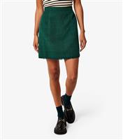 Women's Dark Green Tweed Mini Skirt Apricot New Look