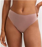 Women's Pink Smooth Bonded High Waist Brazilian Briefs New Look