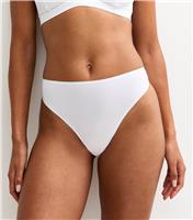 Women's White Bonded High Waist Brazilian Briefs New Look