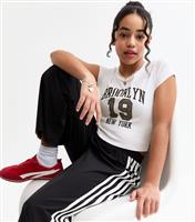 Girls' White Brooklyn Slogan Print Top New Look
