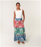 Women's Multicoloured Paisley Print Maxi Skirt Blue Vanilla New Look