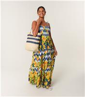 Women's Yellow Lemon Print Maxi Dress Blue Vanilla New Look