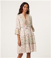 Women's Stone Embellished Tie Midi Dress Blue Vanilla New Look