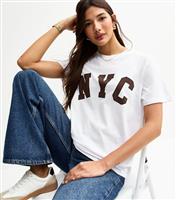 Women's White NYC T-Shirt New Look