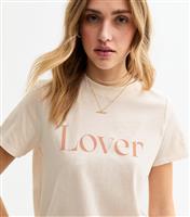 Women's Off White Lover Relaxed T-Shirt New Look