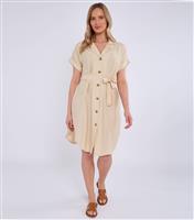 Women's Oatmeal Shirt Dress Gini London New Look