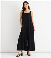 Women's Gini Black Wide Leg Jumpsuit Gini London New Look