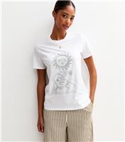 Women's White Foiled Mystic Print T-Shirt New Look