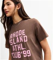 Women's Brown Rhode Island Relaxed Tee New Look