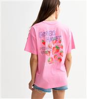 Women's Pink Farmer's Market Print Oversized T-Shirt New Look