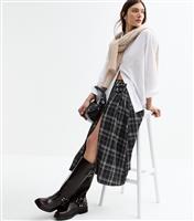 Women's Grey Checked Kilt Skirt Tokyo Doll New Look