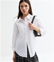 Women's White Long Cuff Poplin Shirt Tokyo Doll New Look