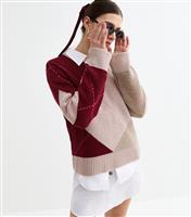 Women's Cream Argyle Jumper Tokyo Doll New Look