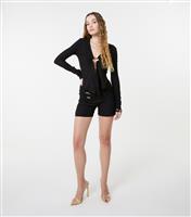 Women's Black Low Rise Mini Shorts Pink Vanilla New Look