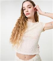 Women's Stone Textured Top Pink Vanilla New Look