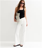 Women's White Adalae Wide Leg Jeans New Look