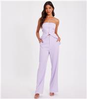 Women's Lilac Wide Leg Trousers Quiz New Look