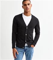 Men's Black Knit Cardigan Jack & Jones New Look
