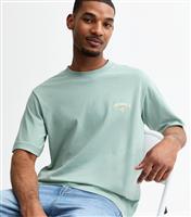 Men's Mint Green Printed Crew Neck T-Shirt Jack & Jones New Look