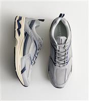 Men's Grey Panelled Mesh Trainers Jack & Jones New Look