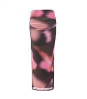 Women's Brown Marble Print Mesh Maxi Skirt Quiz New Look