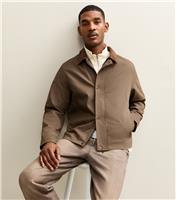 Men's Mid Brown Regular Worker Jacket Jack & Jones New Look