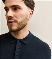 Men's Navy Regular Long Sleeve Polo Jumper Jack & Jones New Look