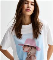 Women's White Lady Gaga Print Oversized T-Shirt New Look