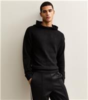 Men's Black Regular Knit Hoodie Jack & Jones New Look