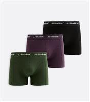 Men's Green Pack of 3 Logo Waistband Boxers Jack & Jones New Look