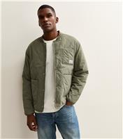 Men's Green Logo Patch Liner Jacket Jack & Jones New Look