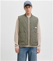 Men's Green Regular Fit Quilted Liner Vest Jack & Jones New Look
