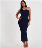 Women's Navy Embellished Maxi Dress Quiz New Look