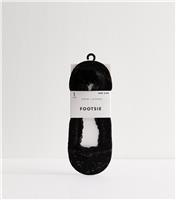 Black Lace Footsie Socks New Look