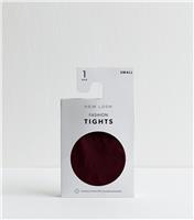 Dark Burgundy Opaque 70 Denier Tights New Look