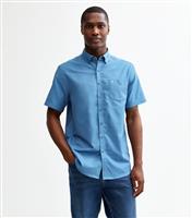 Men's Blue Short Sleeve Shirt Farah New Look