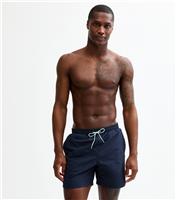 Men's Navy Drawstring Swim Short Farah New Look