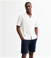 Men's Navy Regular Knee Length Short Farah New Look