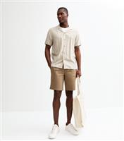 Men's Beige Regular Knee Length Short Farah New Look