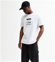 Men's White Oversized Morning Club Printed T-Shirt New Look