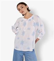 Women's Embroidered Dotty Flower Blouse Apricot New Look