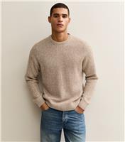Men's Cream Cable Knit Jumper Only and Sons New Look