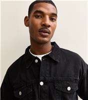 Men's Black Regular Denim Jacket Only and Sons New Look