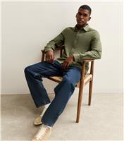 Men's Green Regular Fit Long Sleeve Marl Shirt New Look