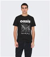 Men's Black Oasis Definitely Maybe Print T-Shirt Only and Sons New Look