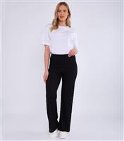 Women's Black Textured Flared Trousers Gini London New Look