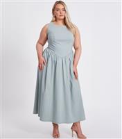 Women's Curve Green Maxi Dress Quiz New Look