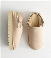 Women's Off White Strap Chunky Mule Slippers New Look